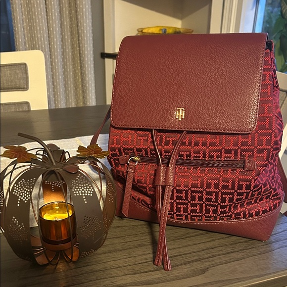 Tommy Hilfiger Burgundy and Red Backpack - Picture 1 of 7